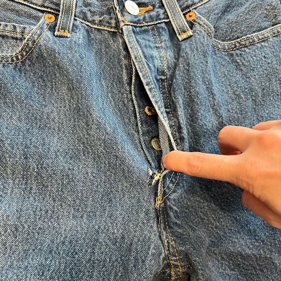 LEVI Re/Done Stove Pipe Cropped Jeans Size 24 - Picture 9 of 16